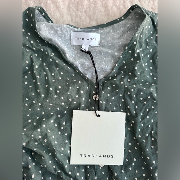 Tradlands - NWT Nell Dress in green polka dot, size S - Picture 2 of 6